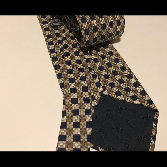 Gap Premium (Gold,blue,creme) Tie - Picture 3 of 4